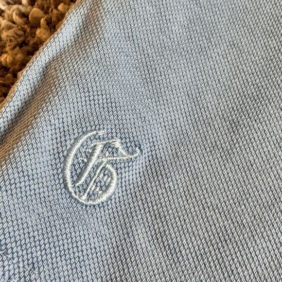 Greyson Mens size Omaha Long Sleeve Polo Wolf Blue Cotton Blend Cooling Fabric - Picture 12 of 16